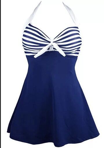 One-piece Swimsuit Navy Brief Skirt Swimsuit