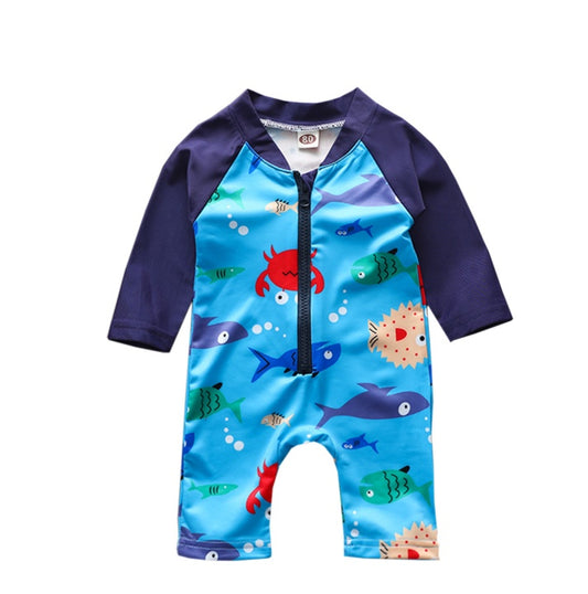 Long-sleeved one-piece swimsuit