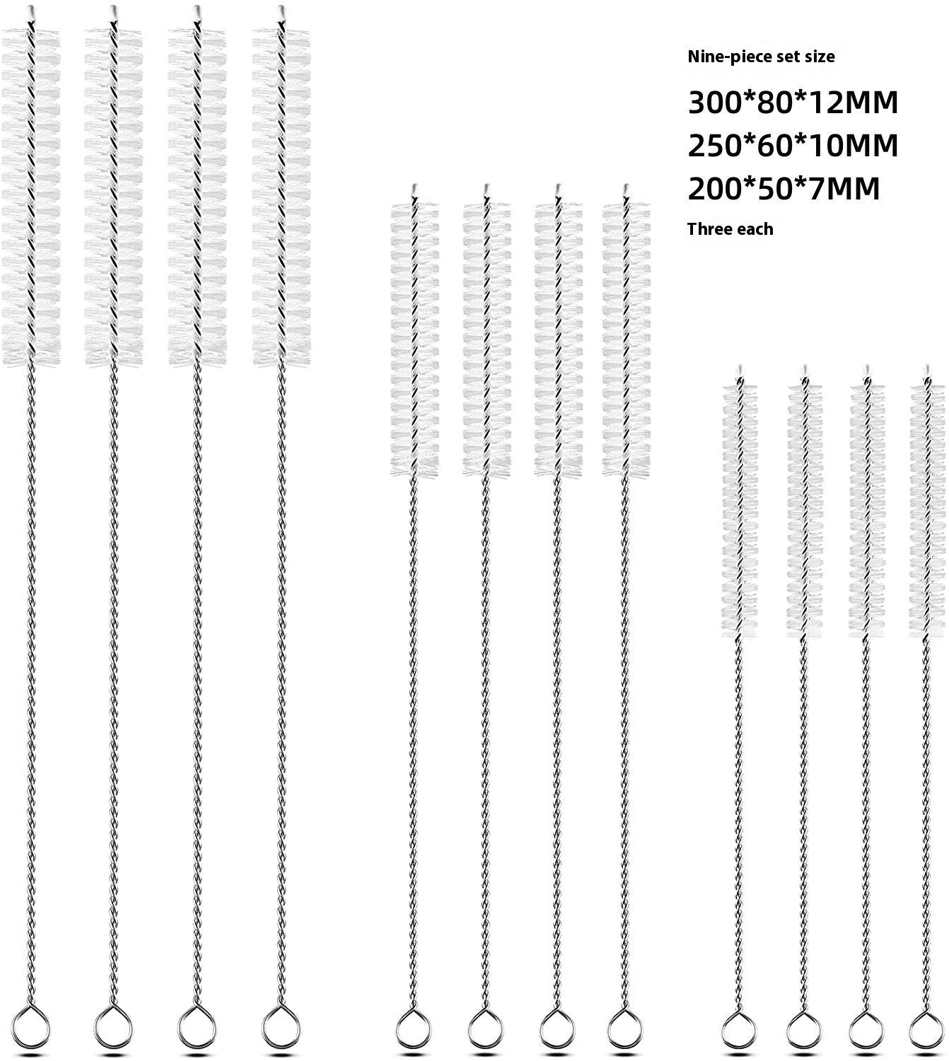Nylon Cleaning Brush Set Stainless Steel