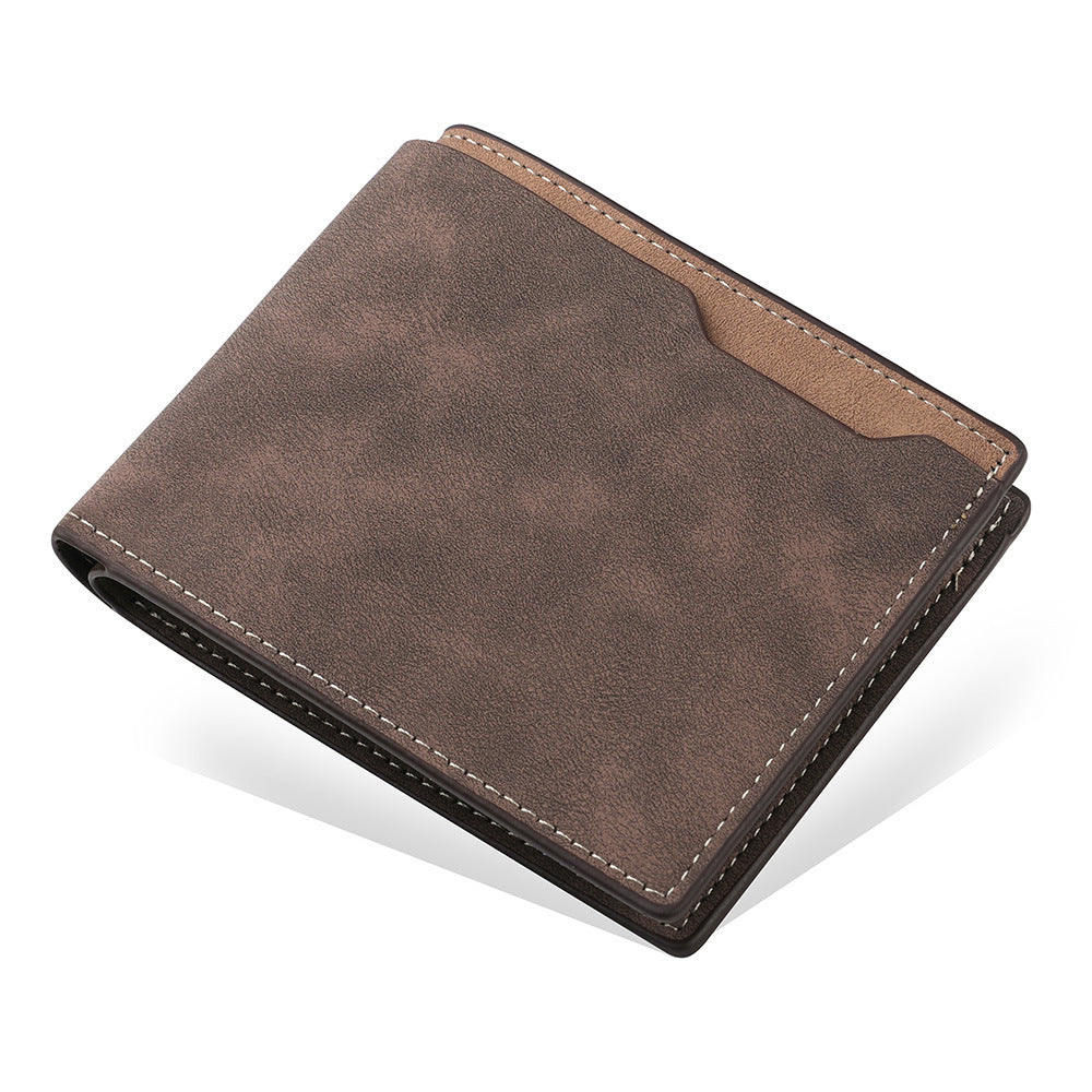 Two Fold Frosted Wallet Simple Multi-card-slot
